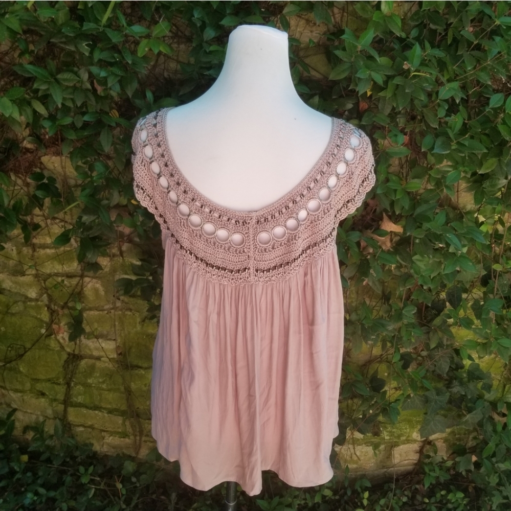 Nwt! Free people crochet boho blouse - Picture 4 of 7